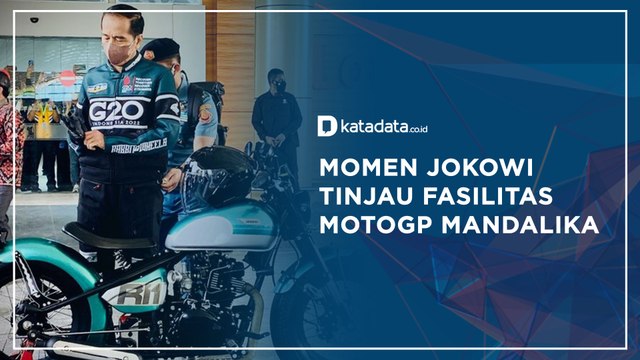 Momen Jokowi Tinjau Fasilitas MotoGP Mandalika | Katadata Indonesia