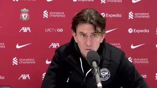 Frank reaction to Brentford 3-0 Liverpool defeat