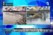 Oleajes anómalos en litoral de Perú: mar se retiró y evacuaron a bañistas en playa Agua Dulce