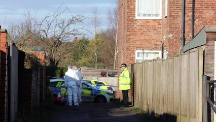 Police at murder scene in Langwith Junction