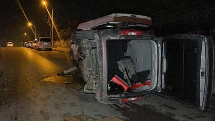 Ümraniye'de kaza yapan alkollü sürücü yaralandı