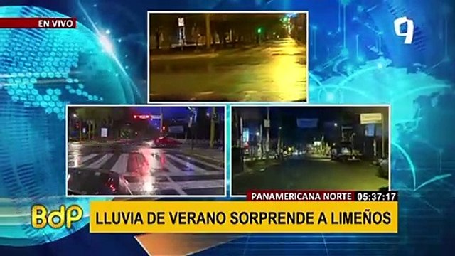 Lluvia de verano sorprende a limeños desde la madrugada