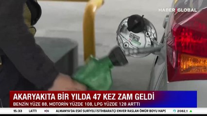 Akaryakıta bir yılda 47 kez zam geldi