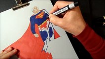 Art Drawing 3D Superman- How to Draw 3D Heroes- Artistic Graphic Heroes