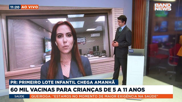Paraná começa a receber amanhã o primeiro lote da vacina infantil da Pfizer, para crianças de 5 a 11 anos. Larissa Biscaia trouxe as informações.Saiba mais em youtube.com.br/bandjornalismo#BandNews #Pfizer #vacina
