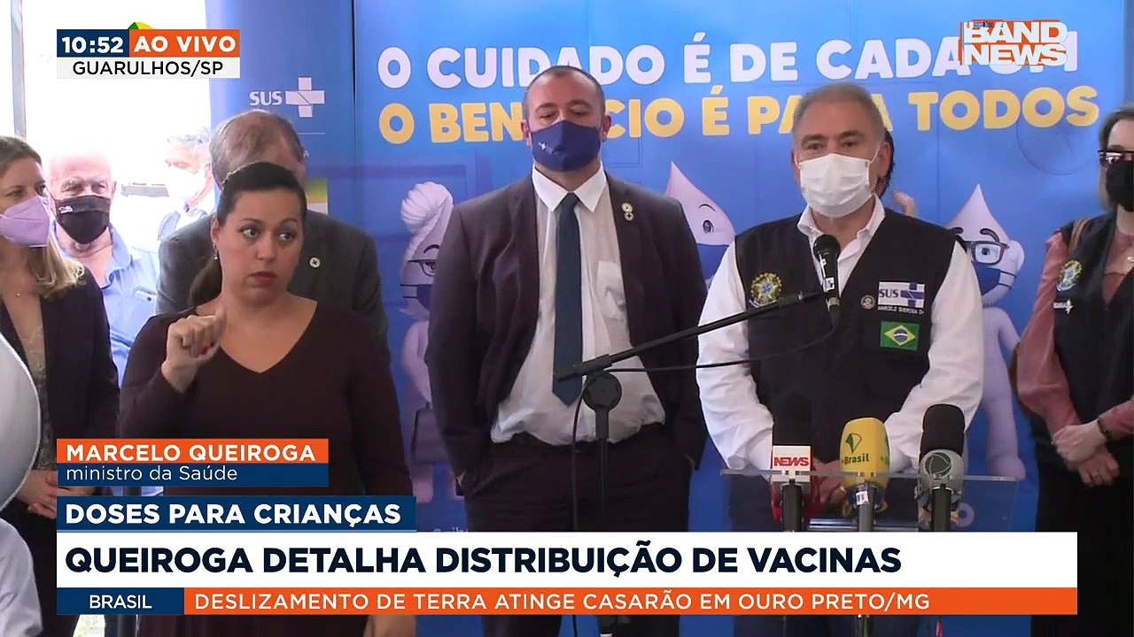 Na chegada das primeiras doses pediátricas contra Covid-19 no Brasil, Queiroga cita aplicação de mais de 8 milhões de doses nos EUA