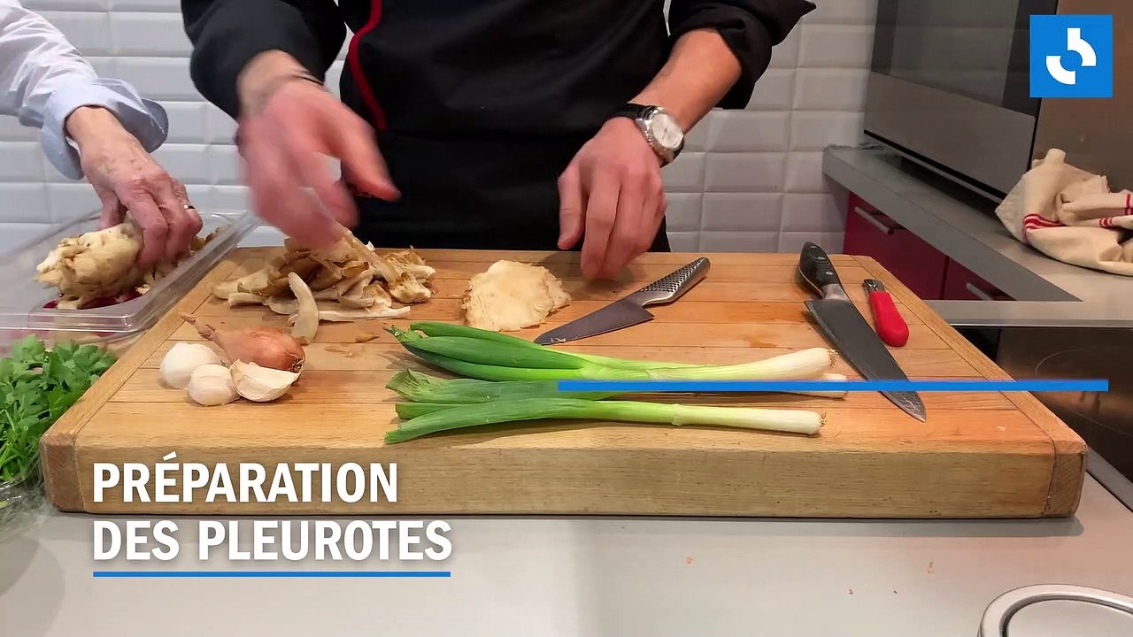 Recette du saumon mi cuit, pleurotes et oignons