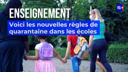 Enseignement : voici les nouvelles règles de quarantaine dans les écoles