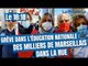 Grève dans l'Éducation nationale : des milliers de manifestants à Marseille, Blanquer ciblé