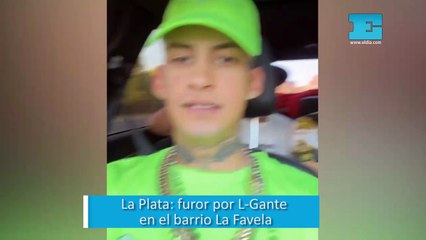 La Plata: furor por L-Gante en el barrio La Favela