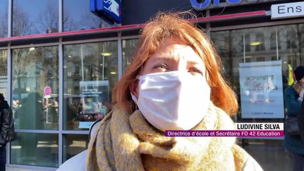 Saint-Etienne : 1 millier de personnes a défilé en soutien aux enseignants