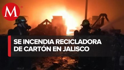 Empresa recicladora de cartón se incendió en el estado de Jalisco