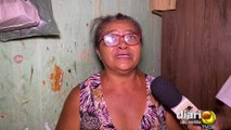 Com casebre prestes a desabar sobre a família em Cajazeiras, idosa faz apelo desesperado