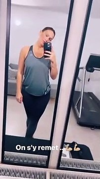 Vitaa enceinte et à bout de souffle lors de sa reprise du sport post Covid, sur Instagram.