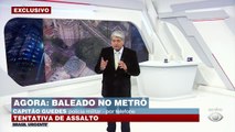 Informações preliminares indicam que uma pessoa foi baleada em uma tentativa de roubo na estação Santa Cecília do Metrô, em São Paulo. A informação é do capitão Guedes.