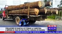 ¡HEROES! Pobladores se toman la carretera que conduce de Marcala hacia La Esperanza en defensa de los bosques