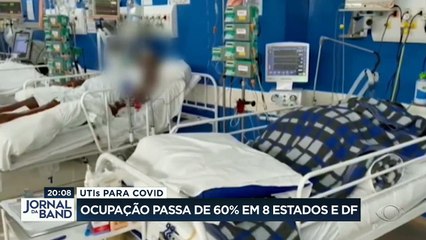 Download Video: Oito estados e o Distrito Federal estão com mais de 60 por cento dos leitos de UTI para Covid ocupados.