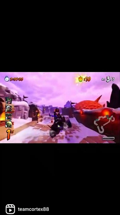 The Nuke Kart, Orange Paint Job & Wheels Gameplay - Crash Team Racing Nitro-Fueled _ #shorts