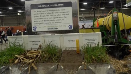 Rainfall simulator shows effects of erosion and runoff