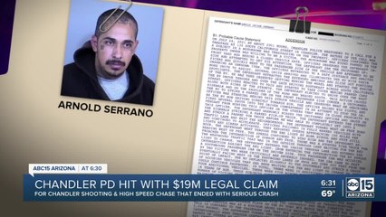 Chandler police facing $19 million legal claim for shooting, crash