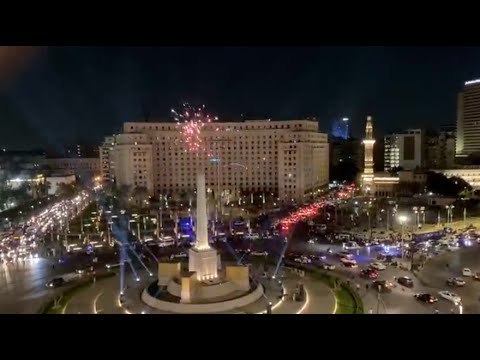 احتفالات في ميدان التحرير بنصر أكتوبر ودعم الدولة المصرية