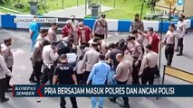 Pria dengan Senjata Tajam Masuk Polres dan Ancam Polisi