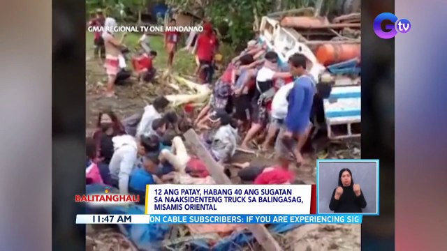 12 ang patay, habang 40 ang sugatan sa naaksidenteng truck sa Balingasag, Misamis Oriental | BT
