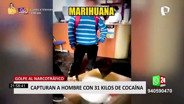 Detiene a extranjero que pretendía recoger 12 kilos de marihuana marimba kush en Lima