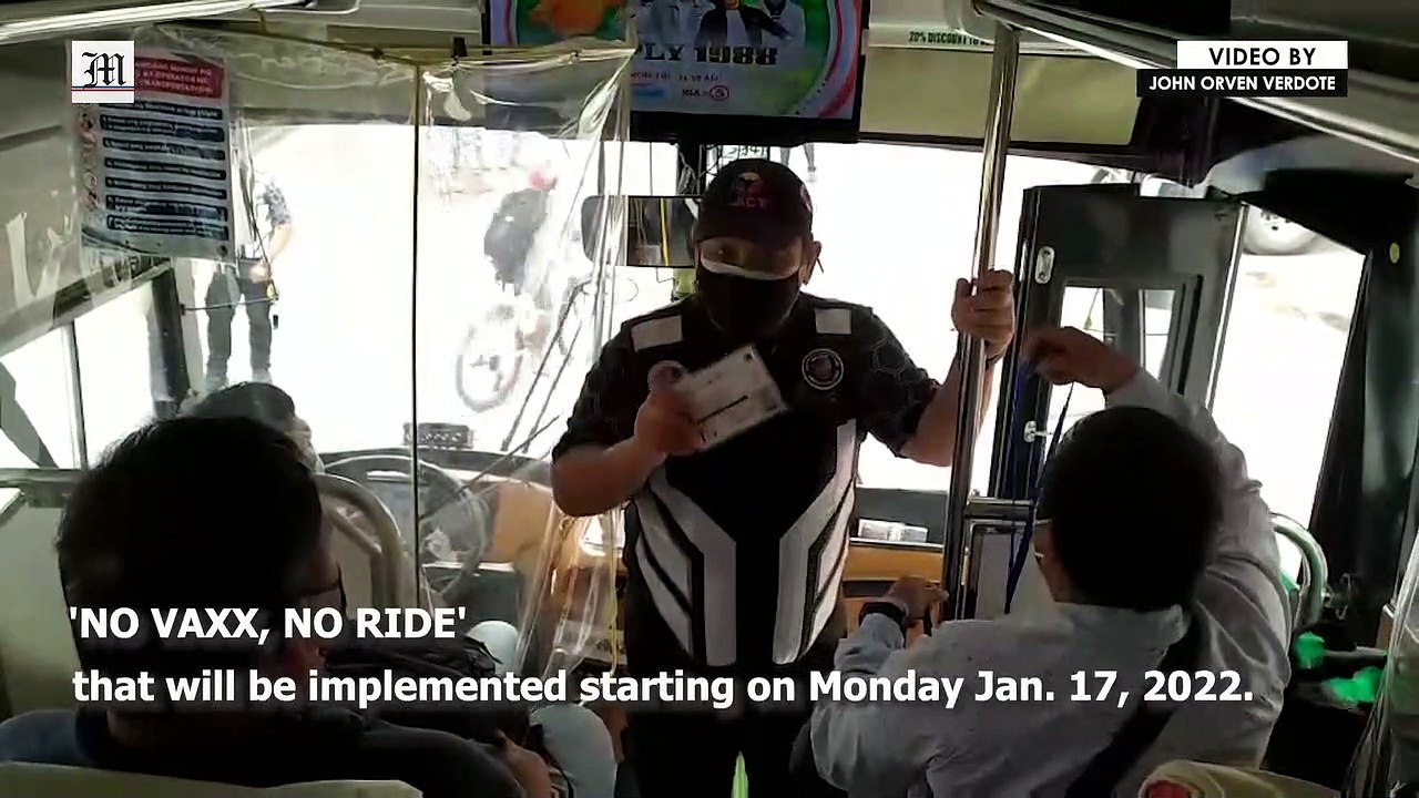 No vaxx, no ride