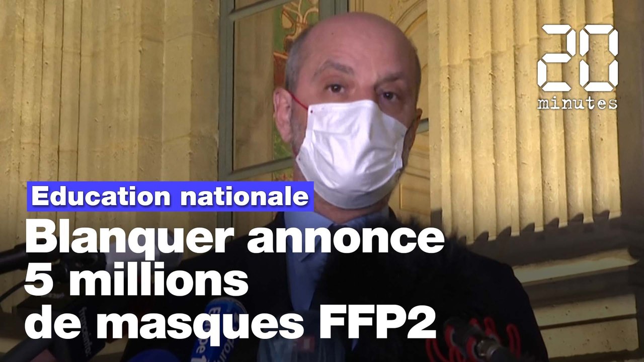 Coronavirus : Blanquer annonce 5 millions de masques FFP2 et des « milliers » de remplaçants