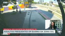 Uma série de assaltos aterroriza moradores de um bairro da zona sul. Criminosos fazem arrastões e levam celulares e objetos pessoais das vítimas.