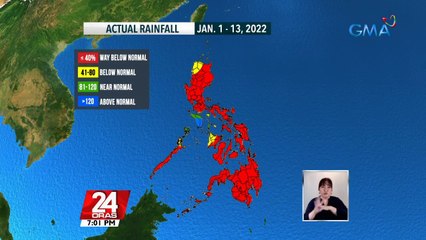 PAGASA: Mababa ang natanggap na buhos ng ulan ng maraming lugar sa bansa | 24 Oras