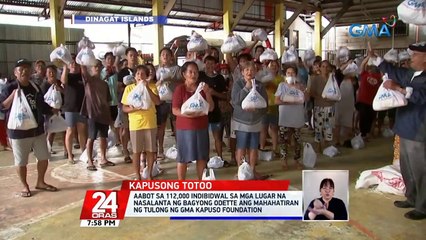 Aabot sa 112,000 indibidwal sa mga lugar na nasalanta ng Bagyong Odette ang mahahatiran... | 24 Oras