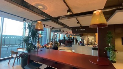 Inside the new Brew & Bake coffee shop in City Hall