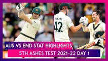 AUS vs ENG Stat Highlights 5th Ashes Test 2021–22 Day 1: Travis Head Shines With Century