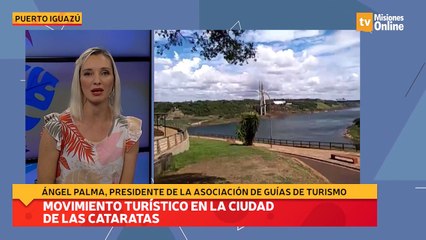 Movimiento turístico en la ciudad de las cataratas