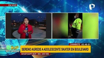 Abuso de autoridad: padres denunciarán a sereno que agredió a adolescente skater en Chimbote