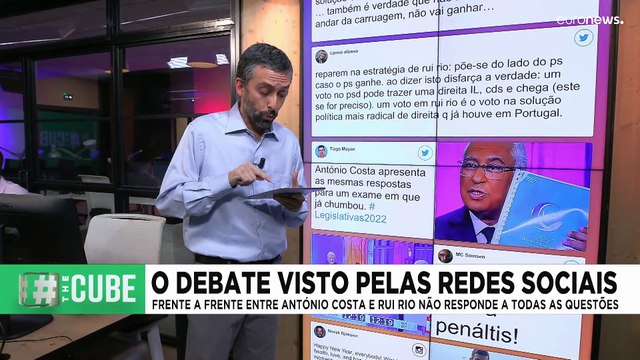 Debate entre António Costa e Rui Rio anima redes sociais