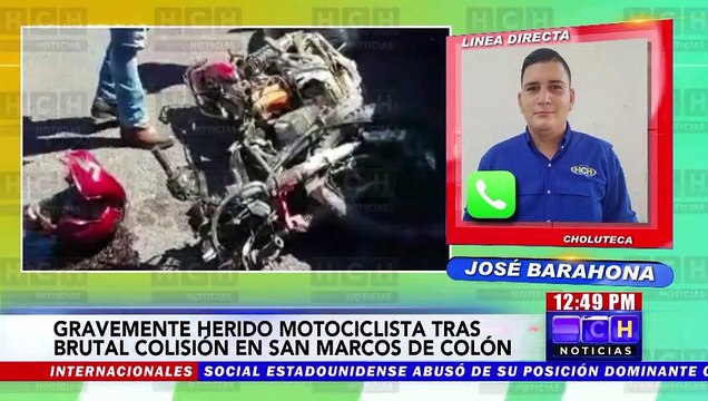 ¡Gravemente herido motociclista, tras brutal colisión en San Marcos de Colón!