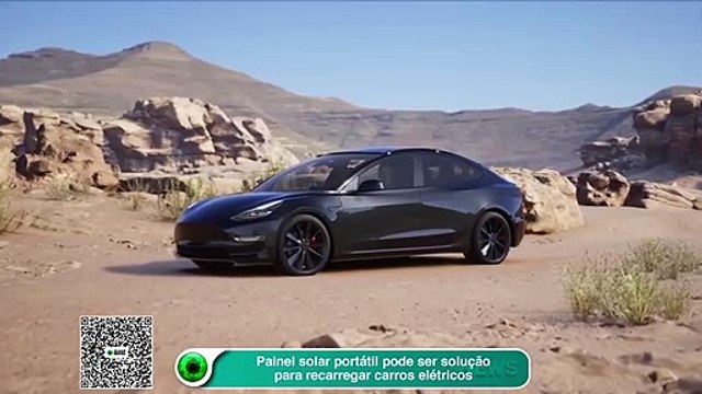 Painel solar portátil pode ser solução para recarregar carros elétricos