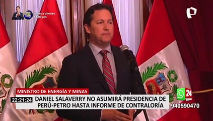 Ministro  González: Informe de Contraloría servirá para definir situación de Salaverry en Perupetro