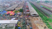 Azadpur Mandi, New Delhi _ 4K aerials of largest fruit and vegetable market in Asia