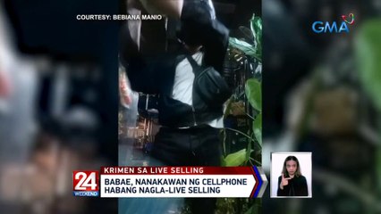 Babae, ninakawan ng cellphone habang nagla-live selling | 24 Oras Weekend
