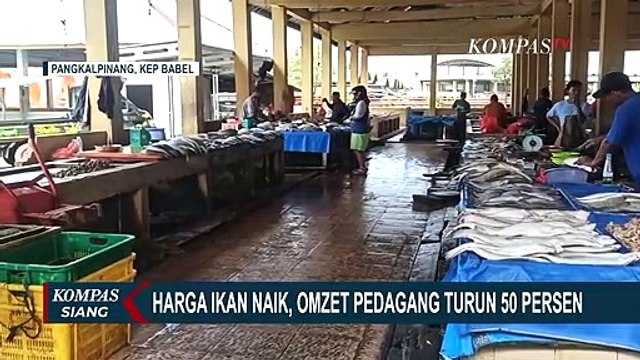 Harga Ikan Naik, Omzet Pedagang di Pasar Tradisional Pangkalpinang Turun Drastis