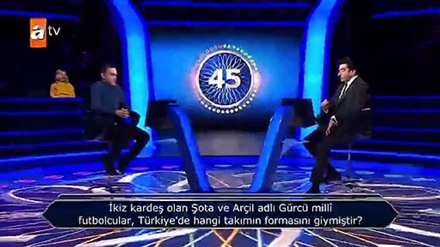 Şota ve Arcil sorusu ! Kim Milyoner Olmak İster? 'e damga vurdu