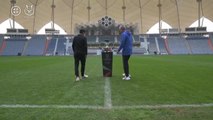 Ancelotti y Marcelino posan con la Supercopa de España en el King Fahd de Riad