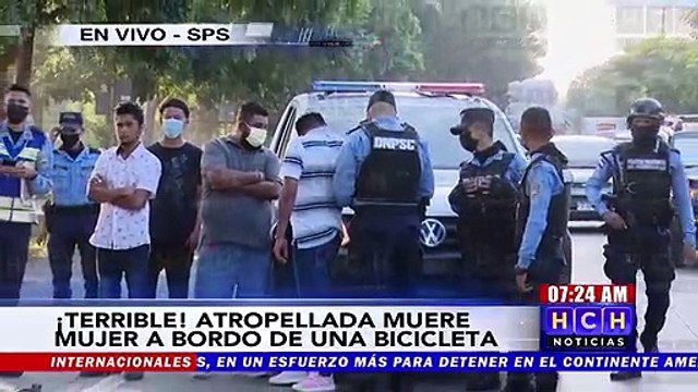 ¡Desgracia! Mujer a bordo de “bici” perece embestida por bus en bulevar sampedrano