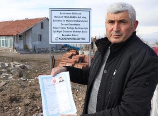 ARAZİSİNDEN GEÇEN YOLA ÖRDÜĞÜ DUVARI KALDIRDI, BELEDİYEDEN TEŞEKKÜR GELDİ