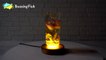--Amazing Night Lamp With Resin and Rose - Resin A