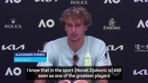 'Don't question Djokovic's legacy': Zverev